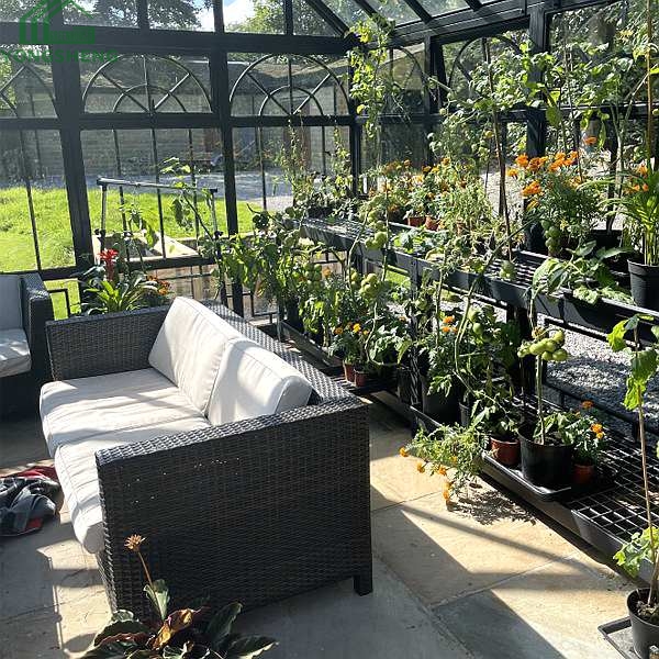 glass greenhouse, garden greenhouse, Outdoor glass greenhouse for garden for sale YSGH-116